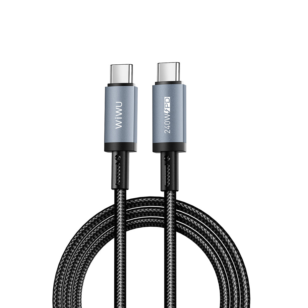 Wiwu Wi-C058 Titanlink Serisi Type-C to Type-C Hızlı Şarj Özellikli Data ve Şarj Kablosu 240W 1.5M Wiwu Wi-C058 Titanlink Serisi Type-C to Type-C Hızlı Şarj Özellikli Data ve Şarj Kablosu 240W 1.5M